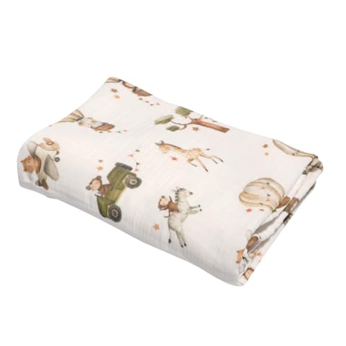 puckdaddy-babydecke-alva-musselin-safari-design-100x120-cm image 4