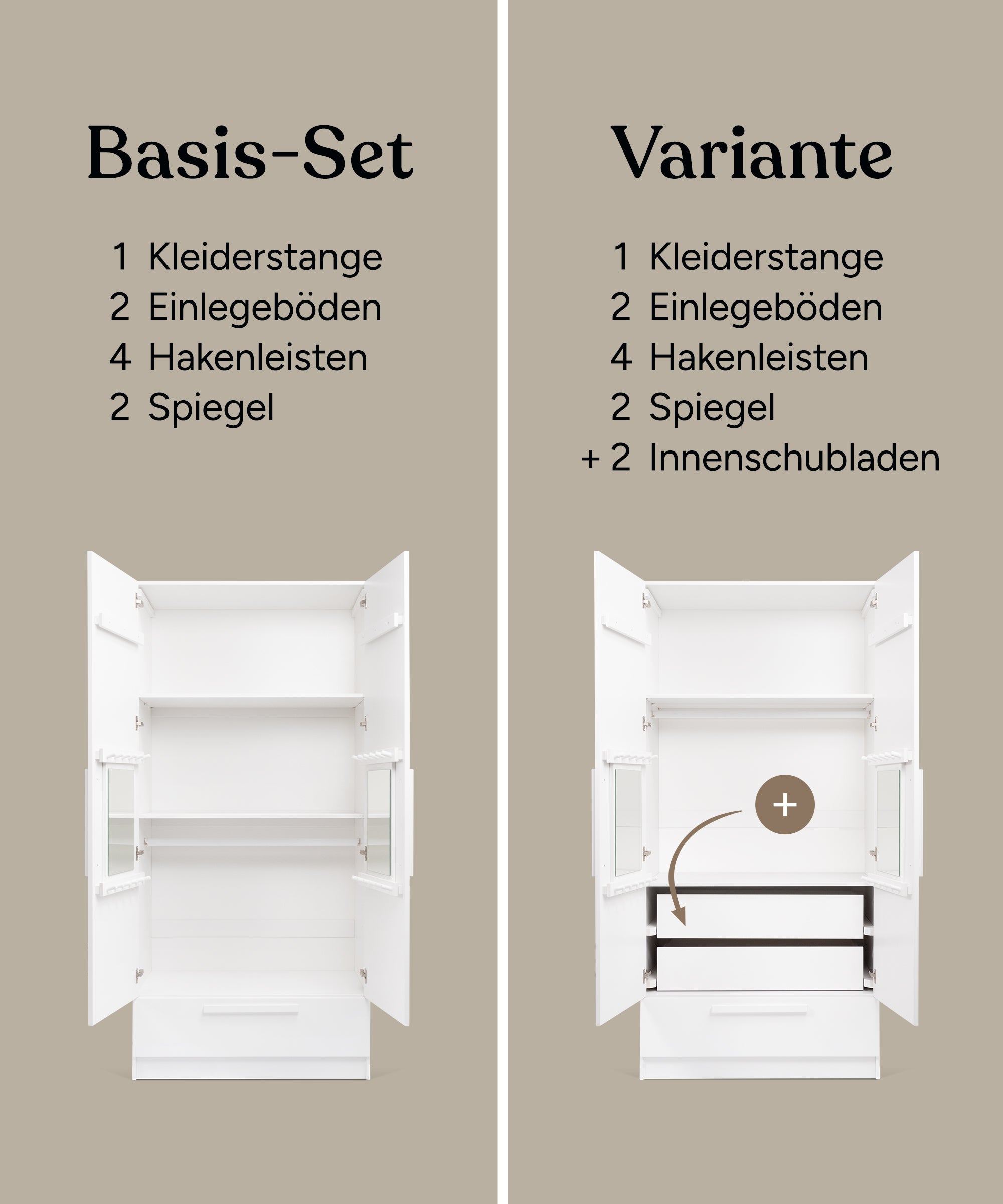 ehrenkind-kleiderschrank-linia-mit-schublade-kiefer-wei-100-cm image 2