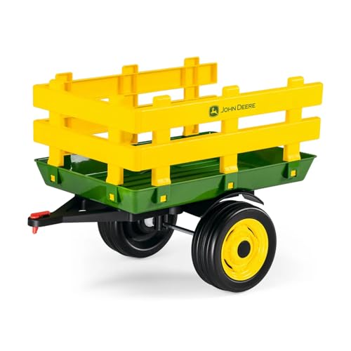 peg-perego-john-deere-kinderanh-nger-mit-pfahl-gr-n-und-gelb-f-r-elektro-traktor image 7