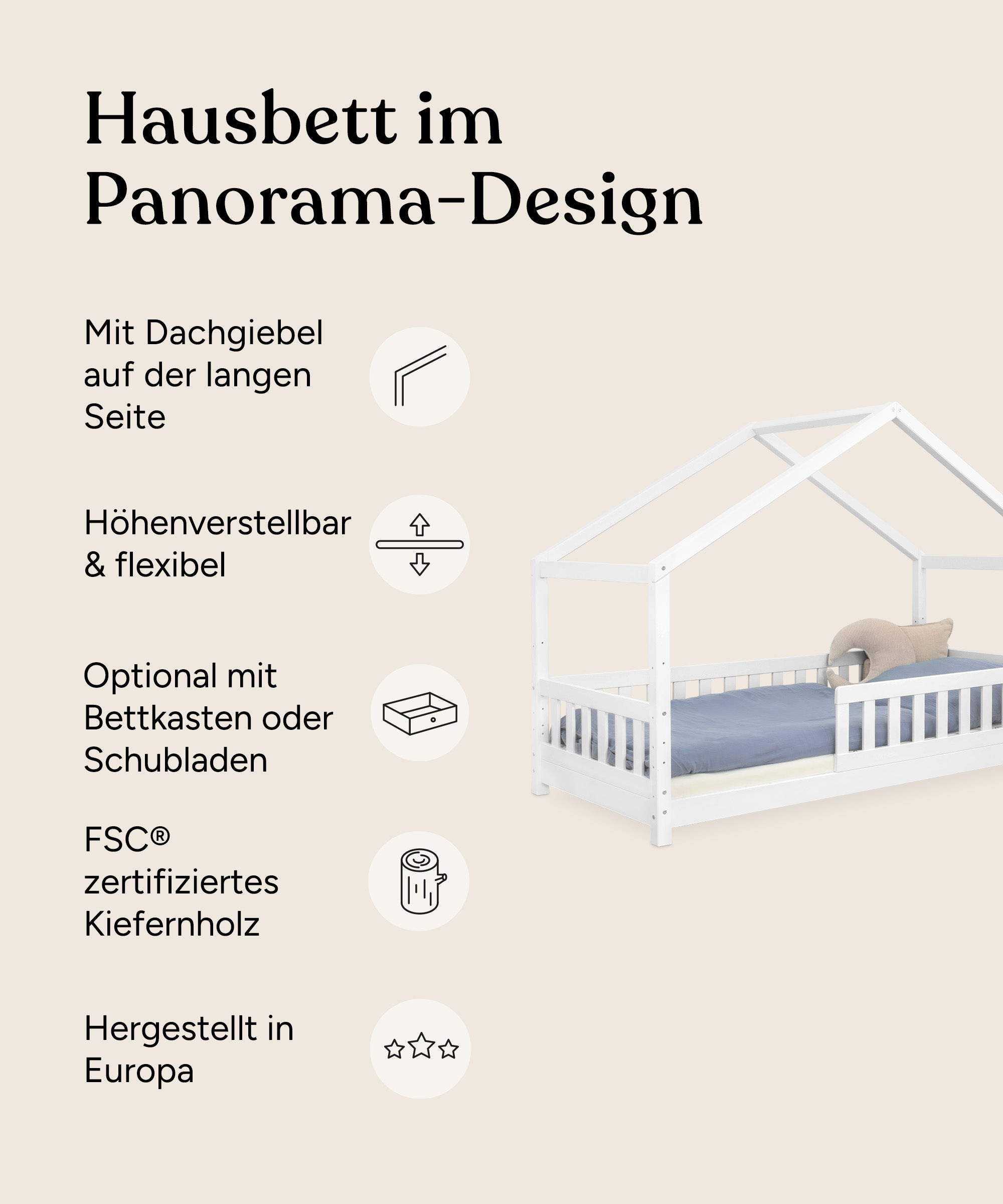 ehrenkind-panorama-hausbett-lille-kiefer-wei-2-in-1-bodenbett-mit-dachgiebel image 3