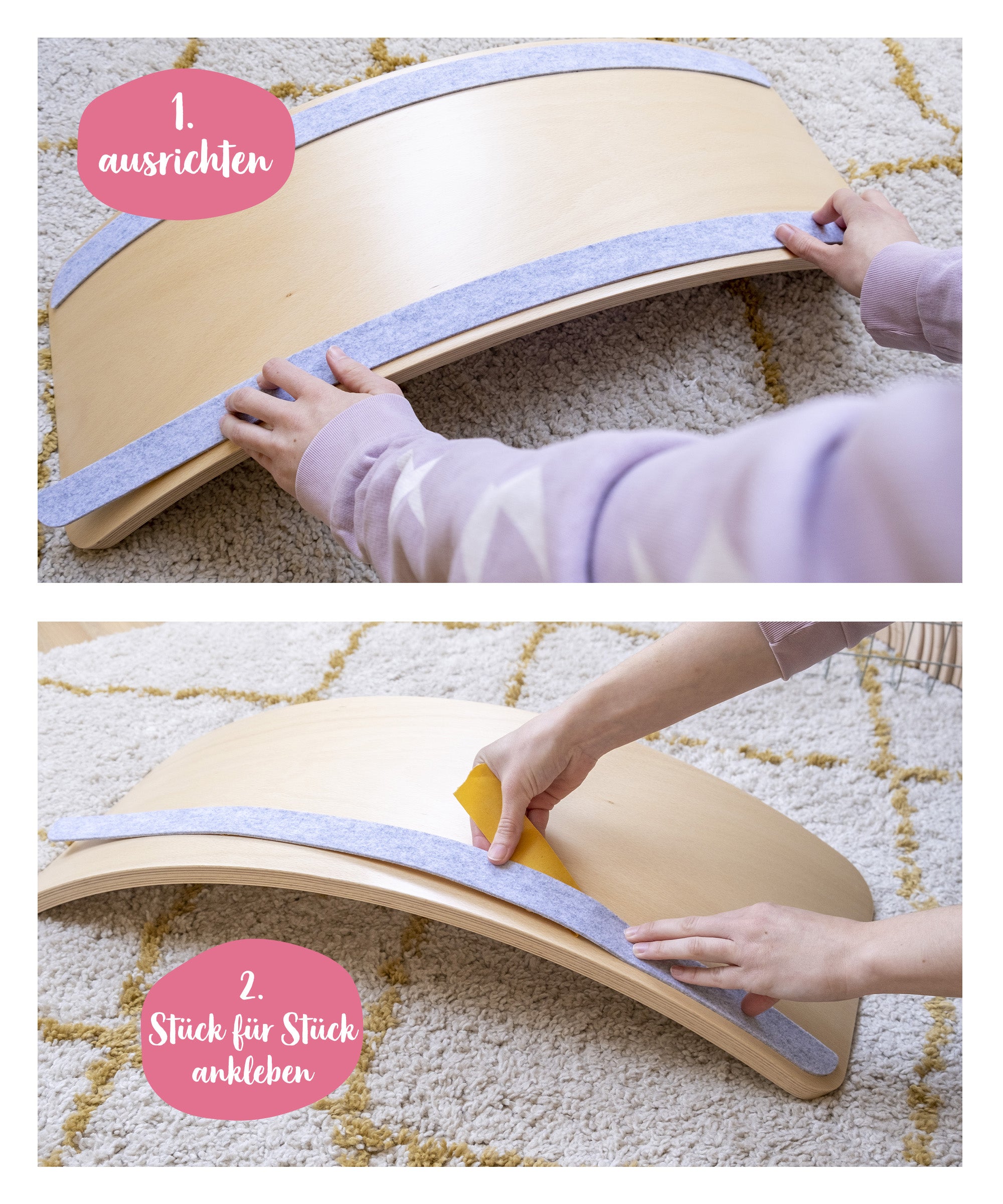 ehrenkind-balanceboard-b-ware-aus-buche-montessori-balancebrett-ohne-filzstreife image 7