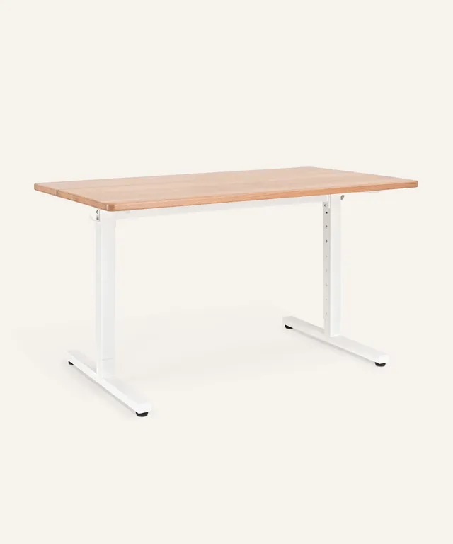 ehrenkind-schreibtisch-linia-buche-h-henverstellbar-55-85-cm-mit-stahlgestell image 1