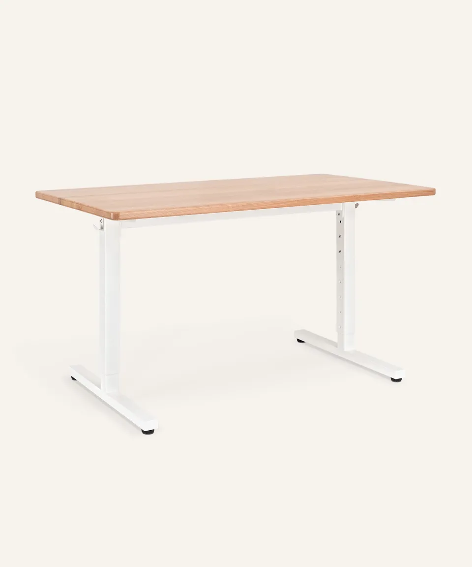 ehrenkind-schreibtisch-linia-buche-h-henverstellbar-55-85-cm-mit-stahlgestell image 1