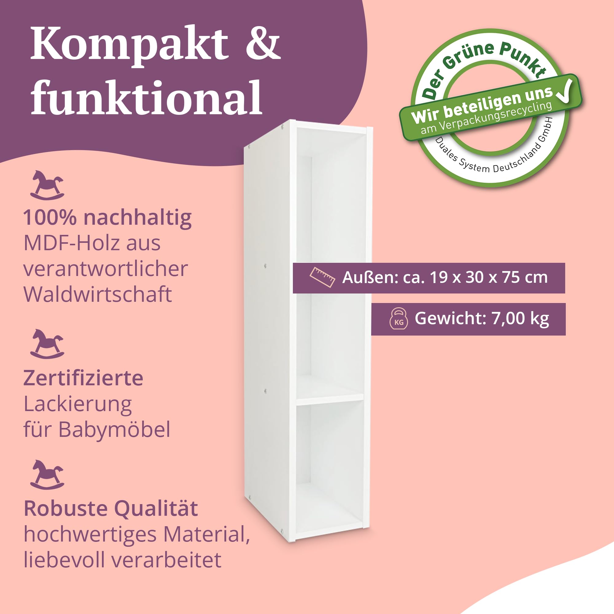 puckdaddy-stauraumregal-moritz-f-r-malm-kommode-wei-kinderzimmer image 4