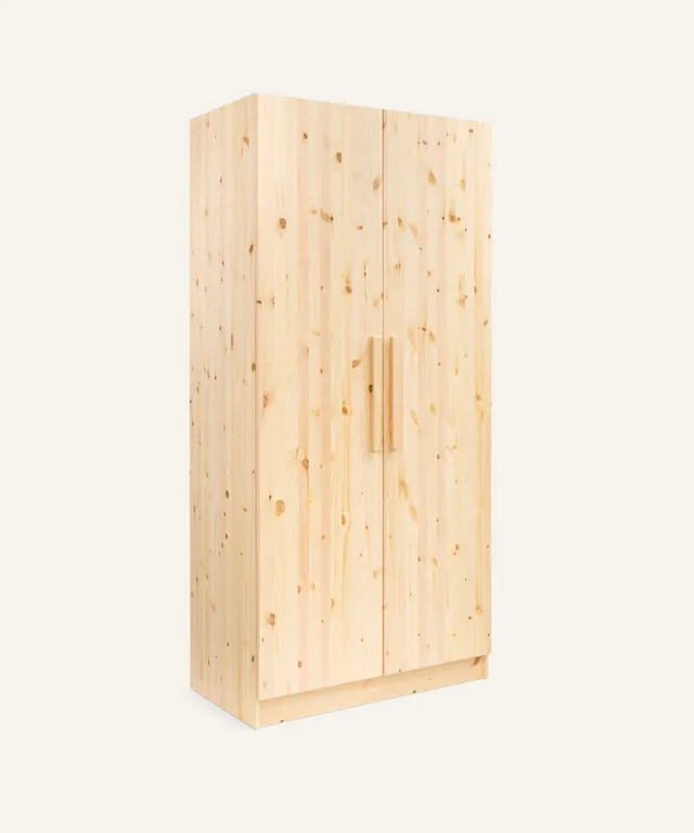 ehrenkind-kleiderschrank-linia-100-cm-kiefer-natur-fsc-zertifiziert-mit-kleiders image 1