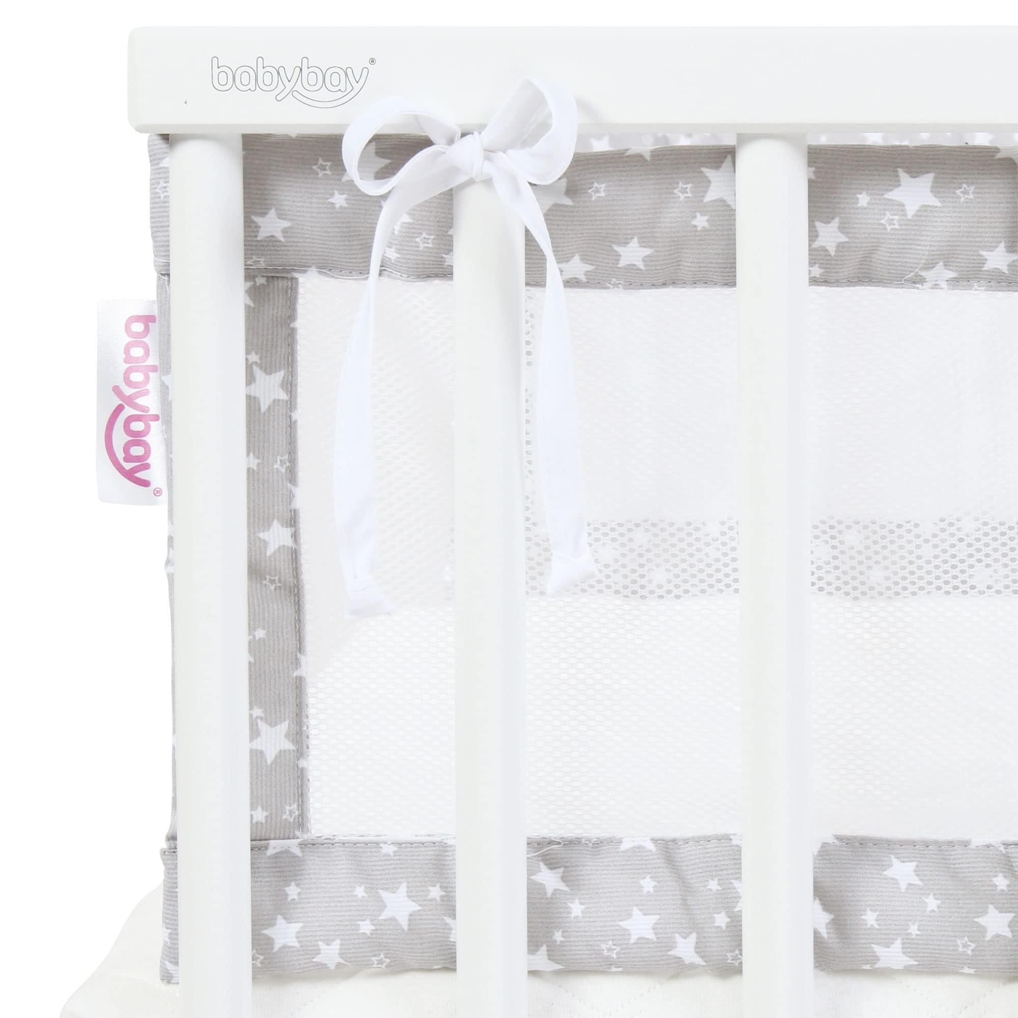 babybay-nestchen-mesh-piqu-bettumrandung-f-r-beistellbett-original-perlgrau-ster image 3
