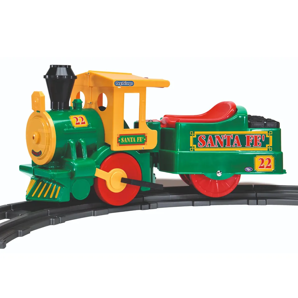 peg-perego-santa-f-train-elektrischer-zug-zum-draufsetzen-ab-2-jahren-12-kurvens image 1