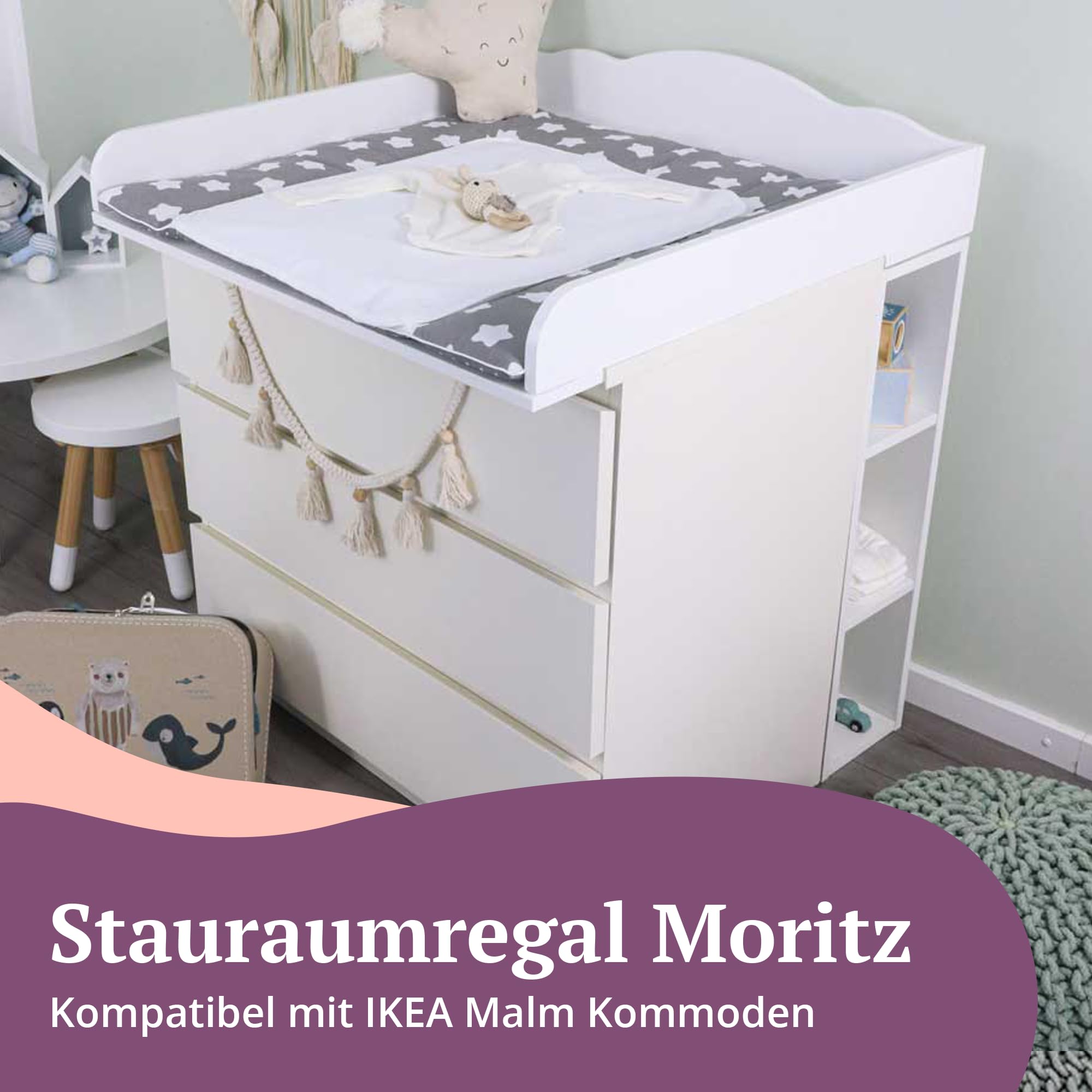 puckdaddy-stauraumregal-moritz-f-r-malm-kommode-wei-kinderzimmer image 3