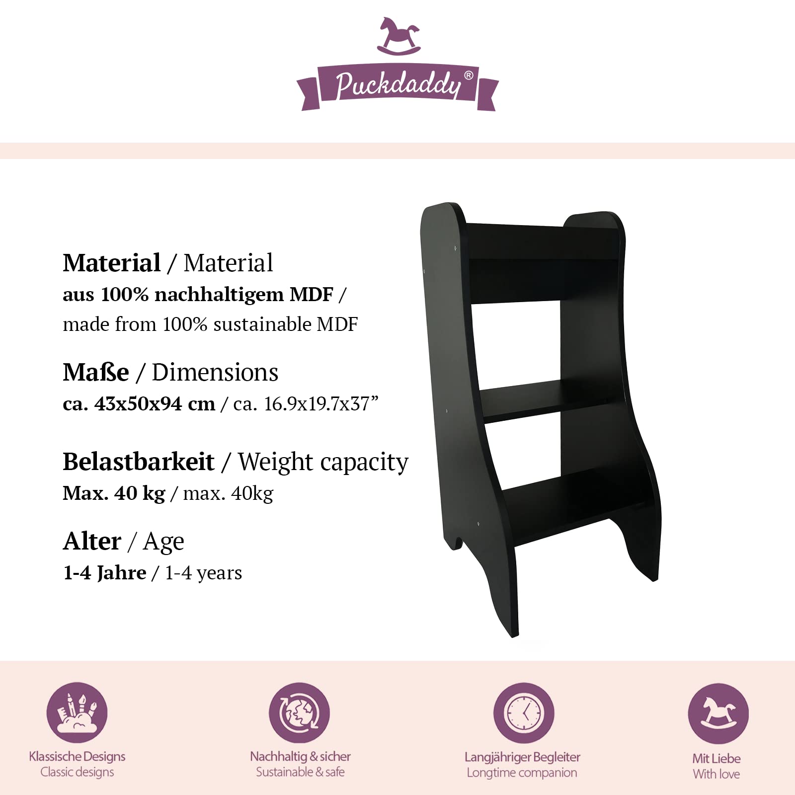puckdaddy-entdeckerturm-turmine-43-x-50-x-94-cm-kinder-hochstand-aus-mdf-in-schw image 2