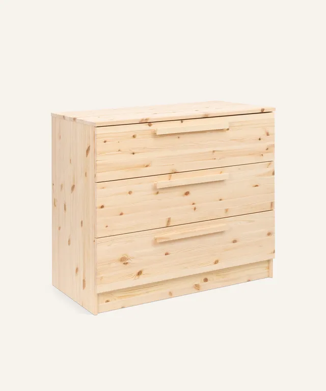 ehrenkind-kommode-linia-aus-kiefer-natur-3-schubladen-soft-close-optional-mit-wi image 1