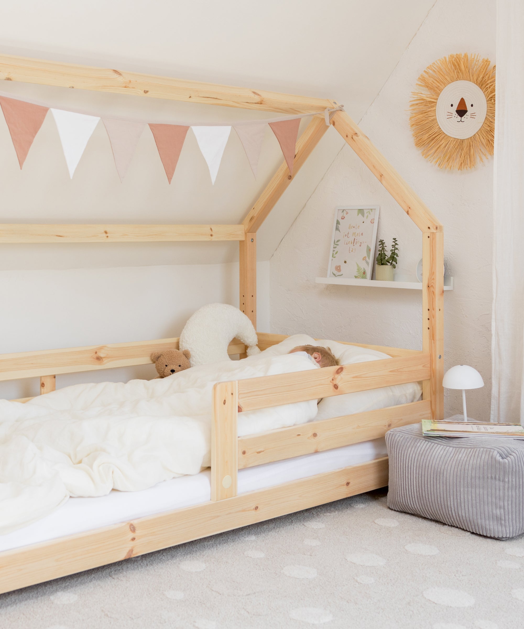 ehrenkind-hausbett-sona-kiefer-wei-h-henverstellbar-2-in-1 image 5