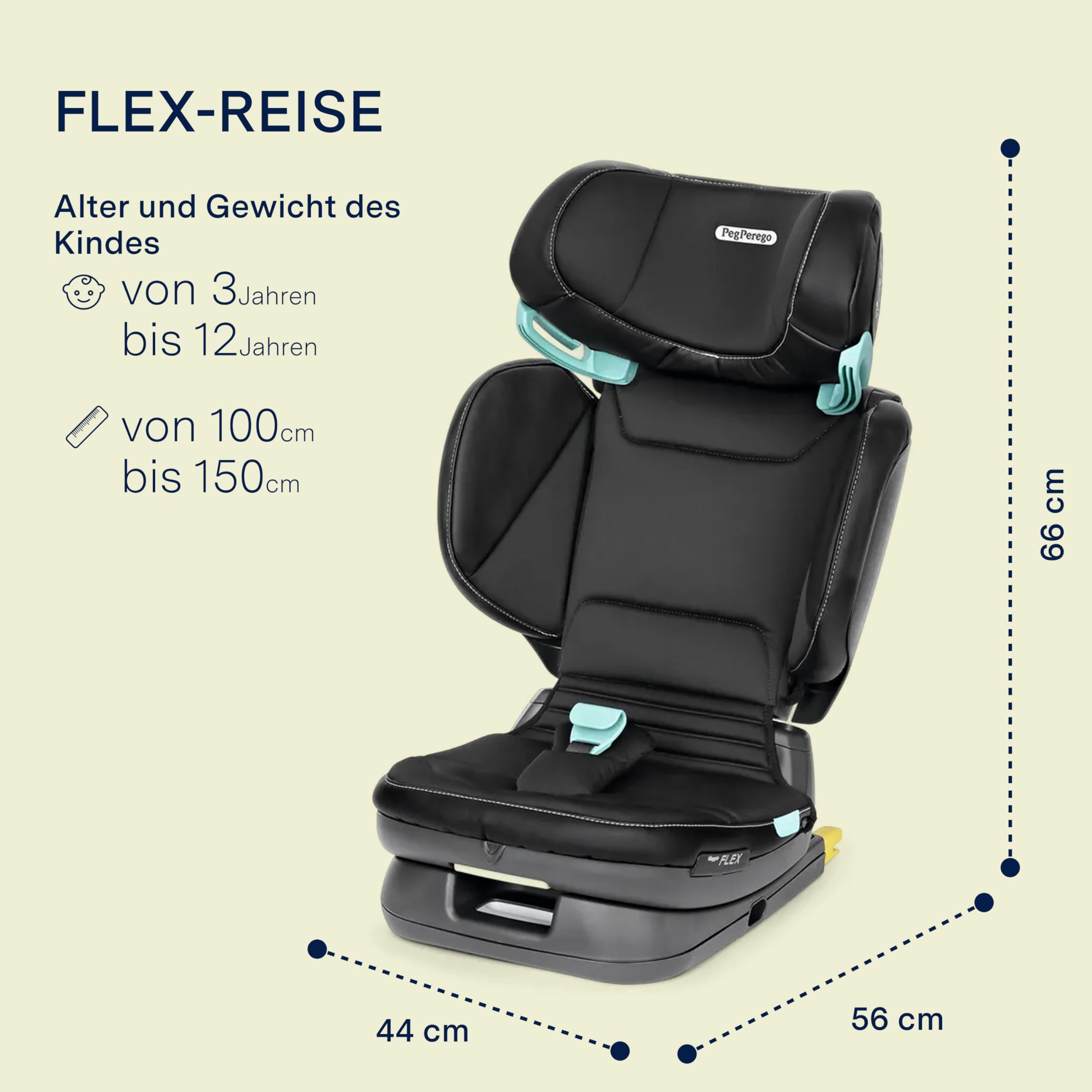 peg-perego-viaggio-flex-autokindersitz-i-size-isofix-100-150-cm-3-12-jahre-licor image 2