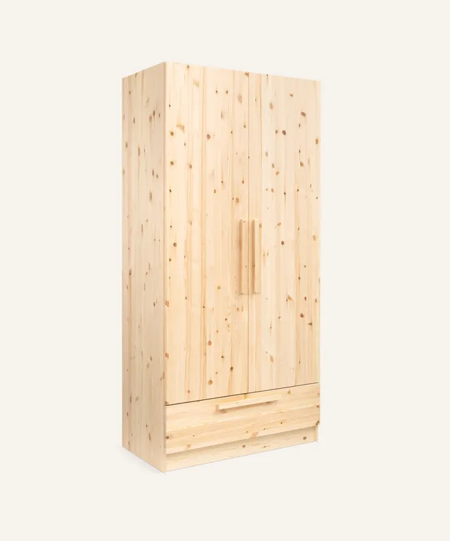 ehrenkind-kleiderschrank-linia-mit-schublade-kiefer-natur-100-cm image 1