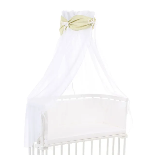 babybay-himmel-organic-cotton-mit-schleife-f-r-alle-modelle-lindgr-n-punkte-wei image 1
