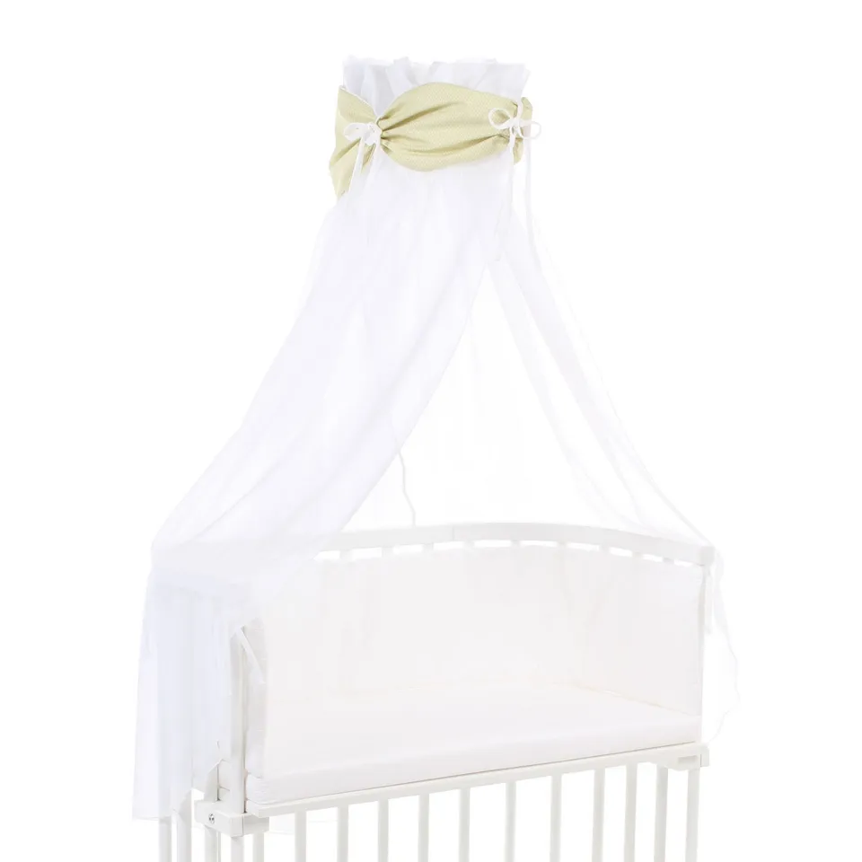babybay-himmel-organic-cotton-mit-schleife-f-r-alle-modelle-lindgr-n-punkte-wei image 1