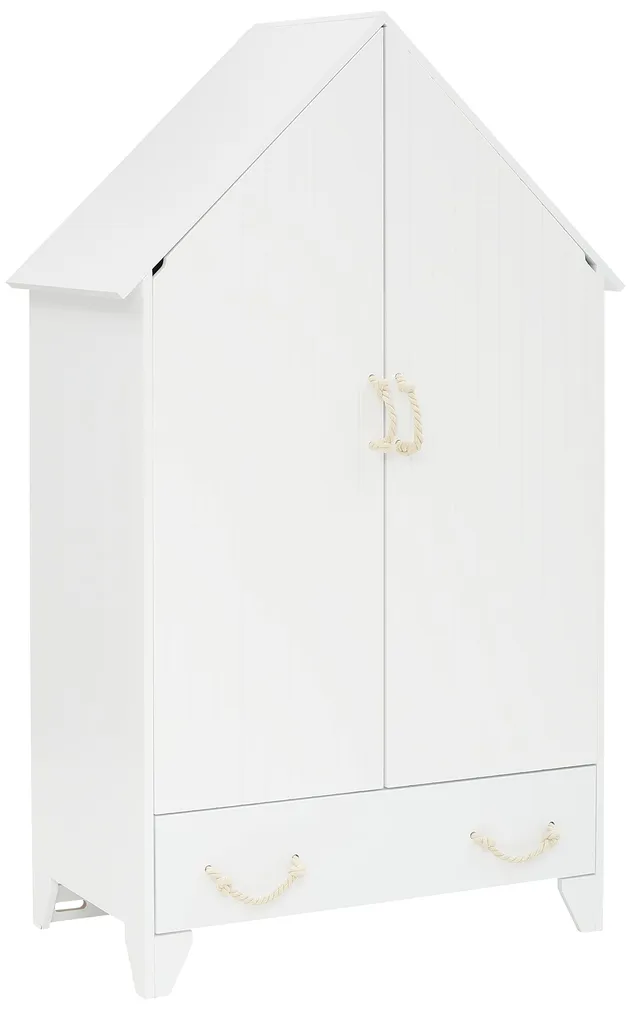 puckdaddy-carlotta-kinderkleiderschrank-110-x-55-x-187-cm-wei-lackiert-kiefernho image 1