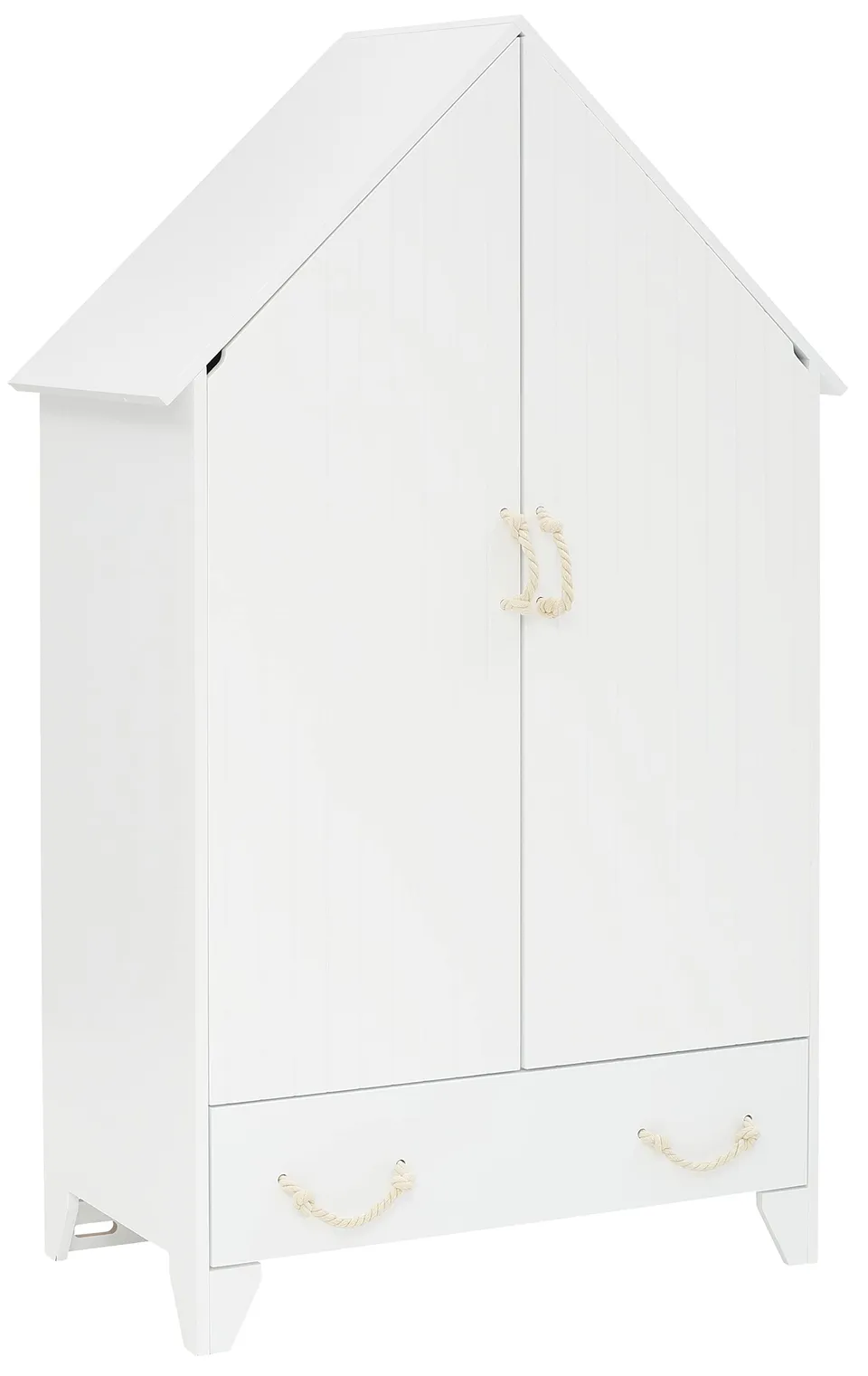 puckdaddy-carlotta-kinderkleiderschrank-110-x-55-x-187-cm-wei-lackiert-kiefernho image 1