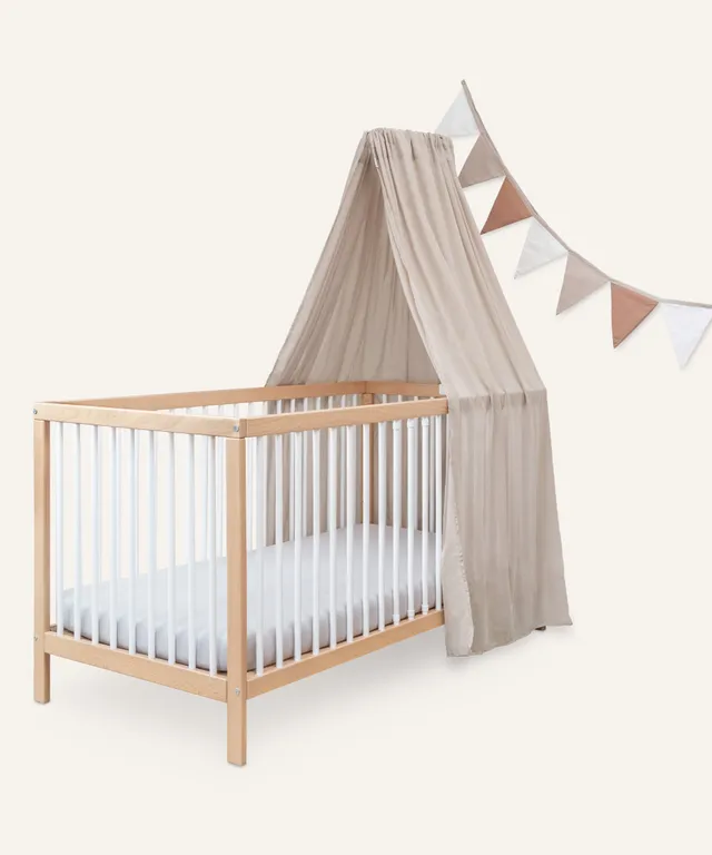 ehrenkind-baldachin-set-f-r-babybett-inkl-wimpelkette-luftdurchl-ssig-waschbar image 1
