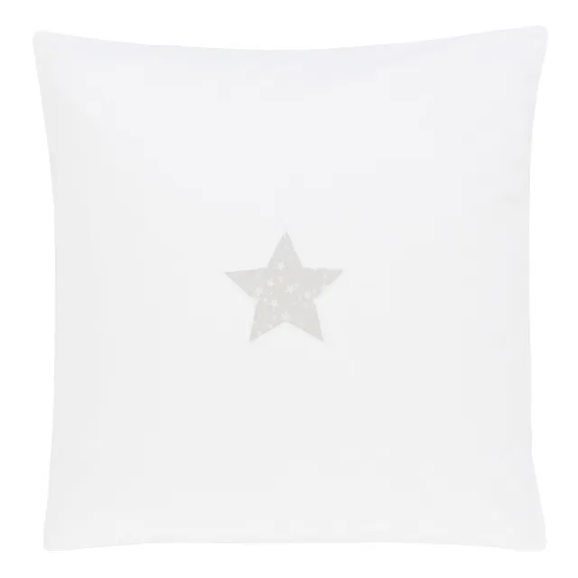 babybay-bezug-babydecke-80x80-cm-wei-mit-stern-applikation-perlgrau image 1