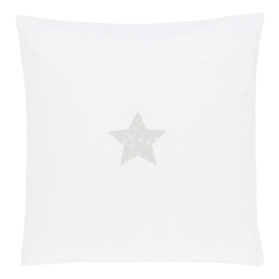 babybay-bezug-babydecke-80x80-cm-wei-mit-stern-applikation-perlgrau image 1