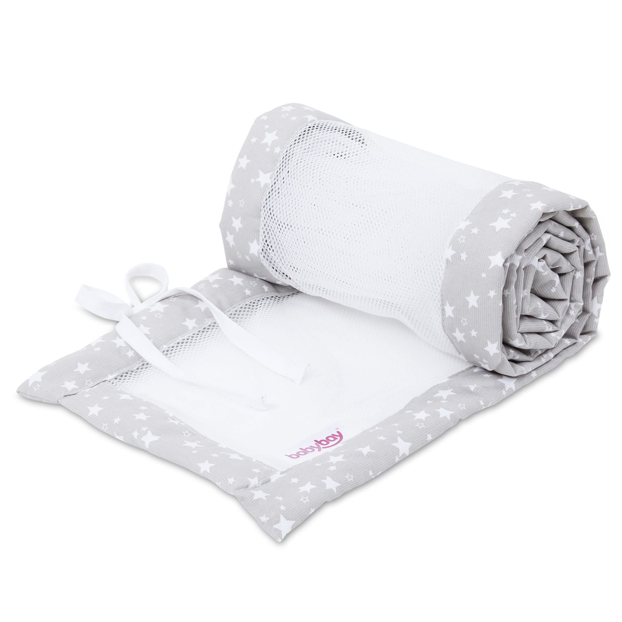 babybay-nestchen-mesh-piqu-bettumrandung-f-r-beistellbett-original-perlgrau-ster image 1
