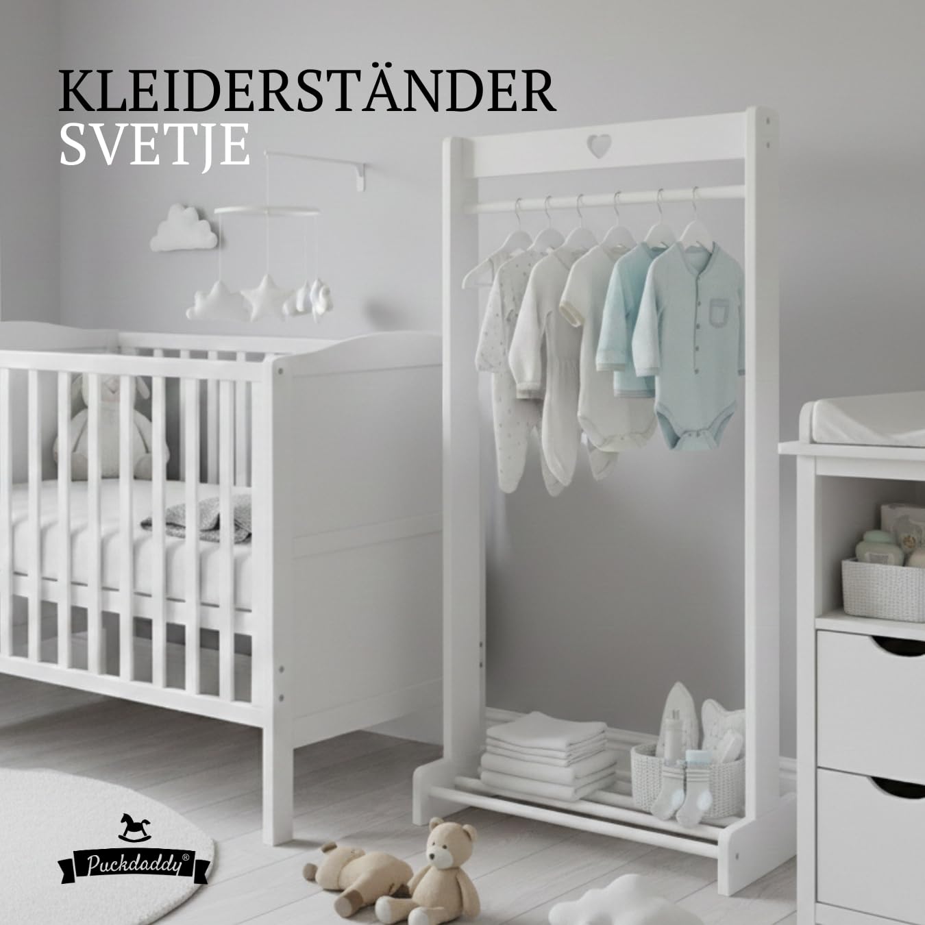 puckdaddy-montessori-kindergarderobe-svetje-wei-mit-ablage-und-stange image 2