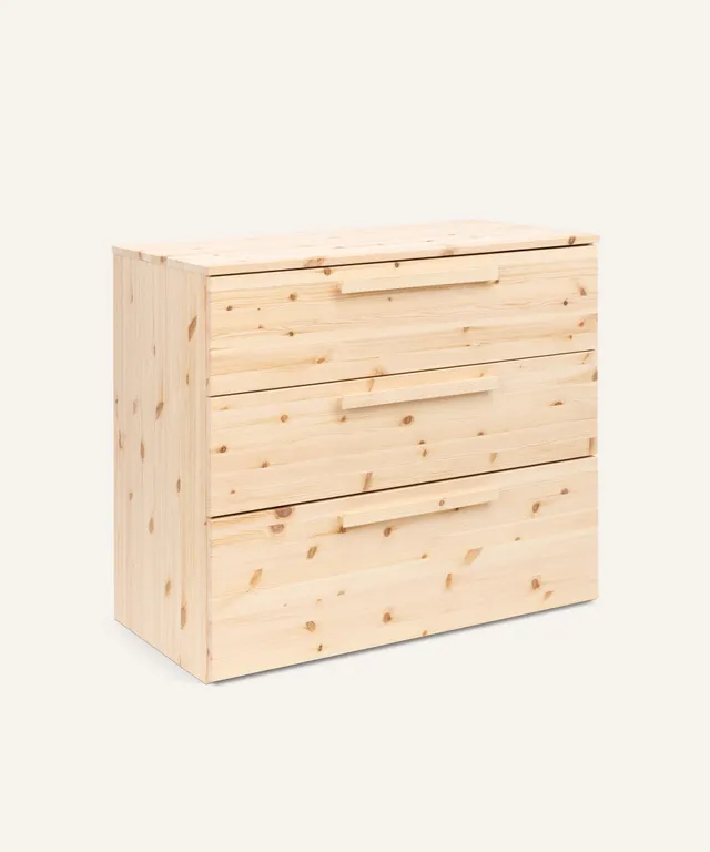 ehrenkind-kommode-linia-mit-rollschublade-kiefer-natur image 1