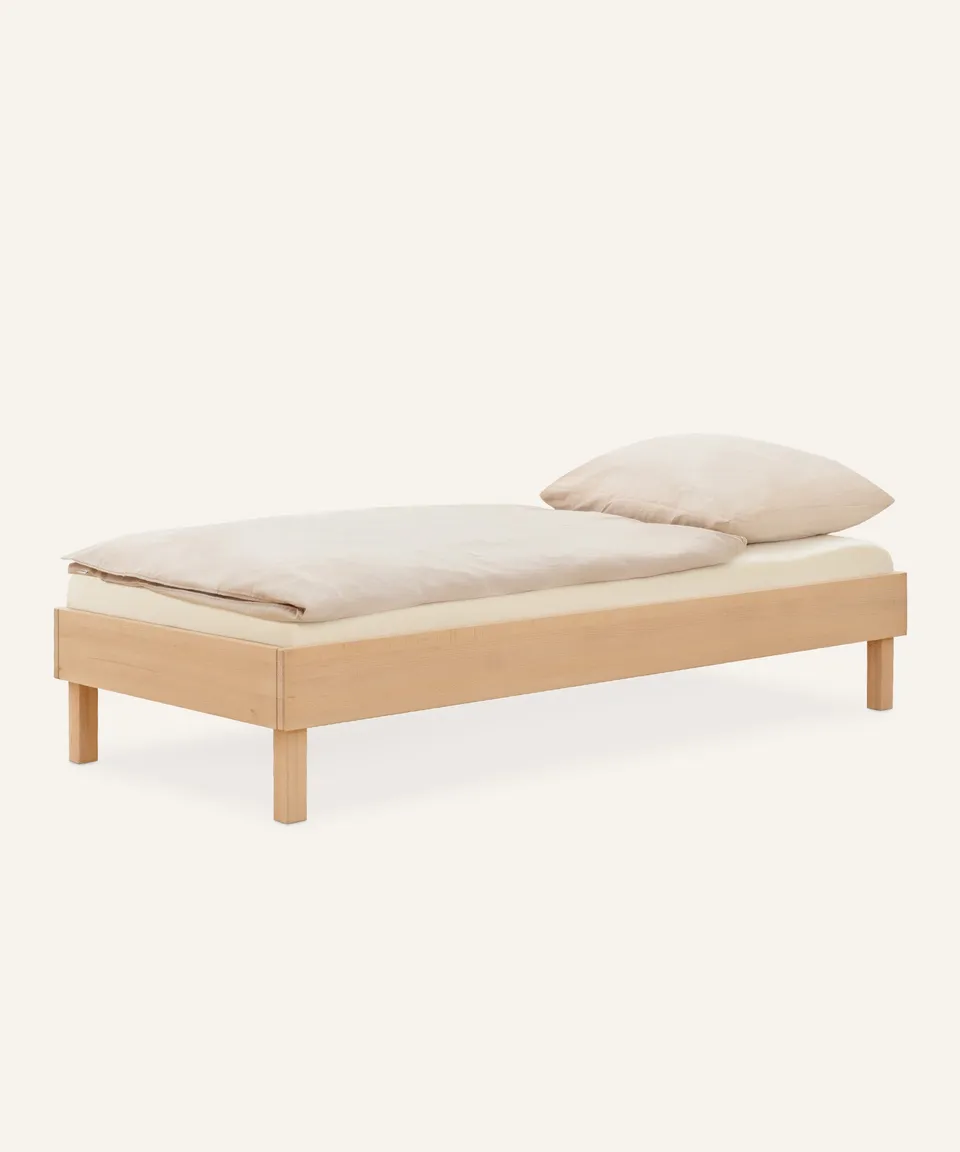 ehrenkind-einzelbett-plano-buche-90-200-cm-2-in-1-bodenbett-oder-standardh-he image 1