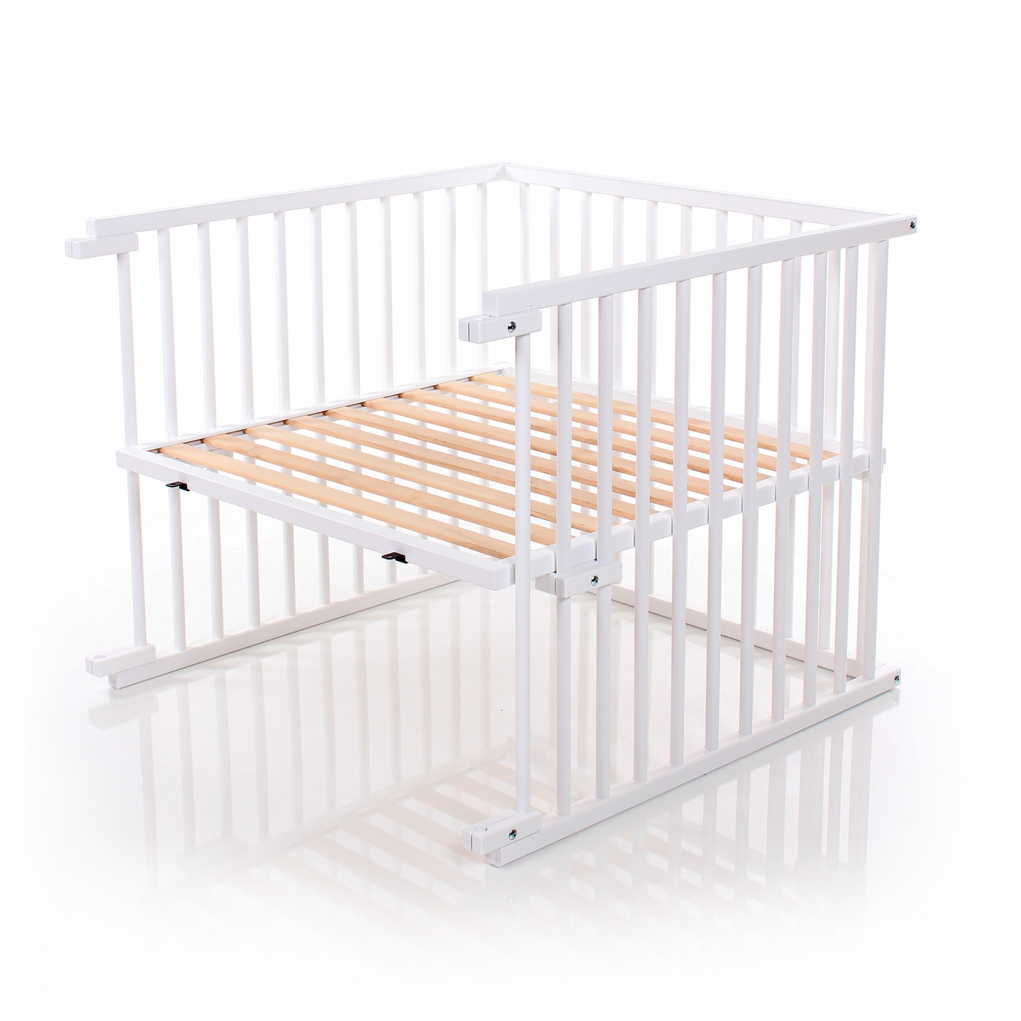 babybay-kinderbett-umbausatz-stufenlos-verstellbar-aus-massiver-buche-wei-lackie image 1