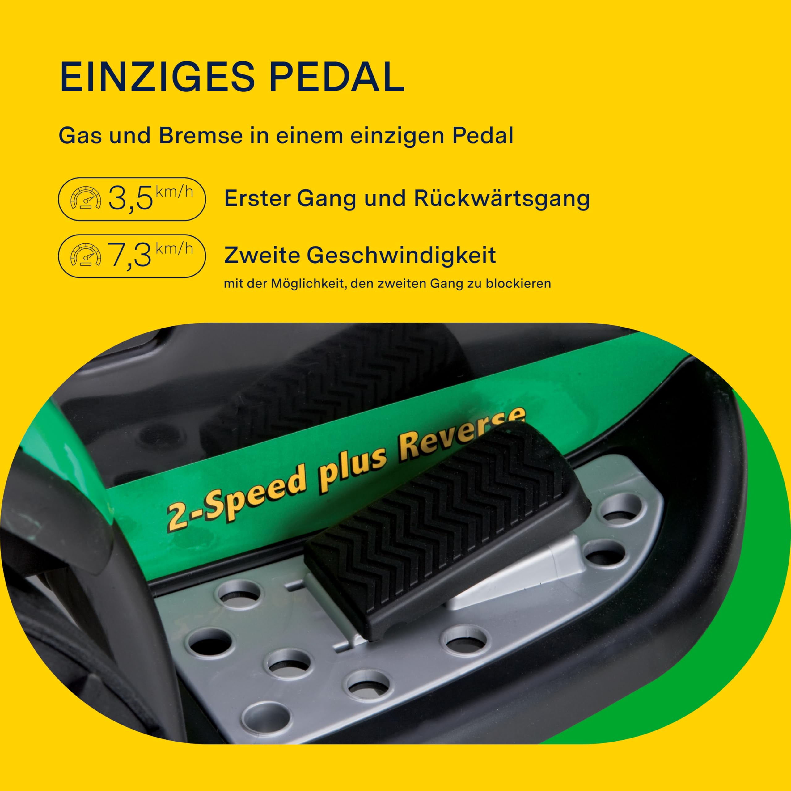 peg-perego-john-deere-ground-force-12v-elektro-traktor-mit-anh-nger-gr-n-gelb image 7