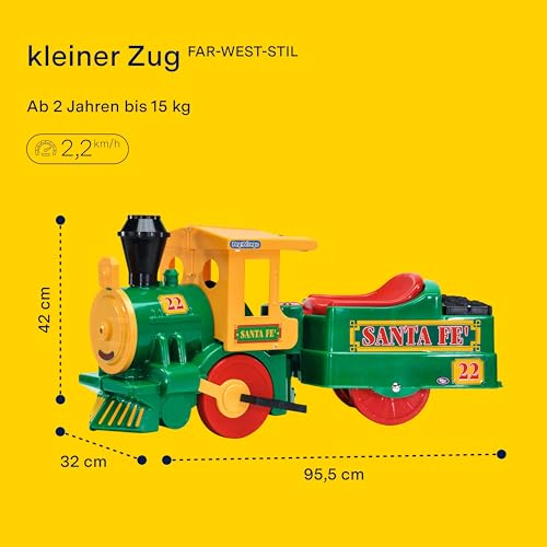 peg-perego-santa-f-train-elektrischer-zug-zum-draufsetzen-ab-2-jahren-12-kurvens image 8