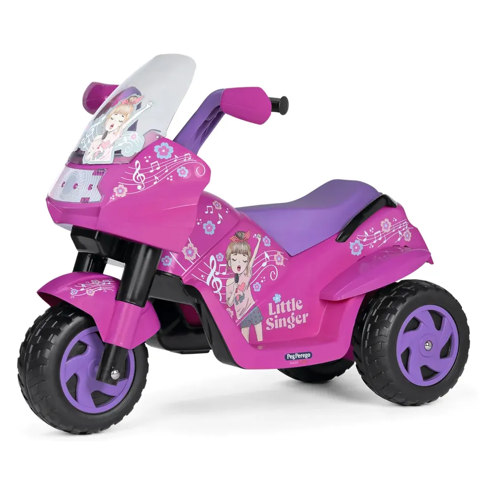 peg-perego-little-singer-elektromotorrad-ab-2-jahren-50-w-gaspedal-und-bremse-in image 1