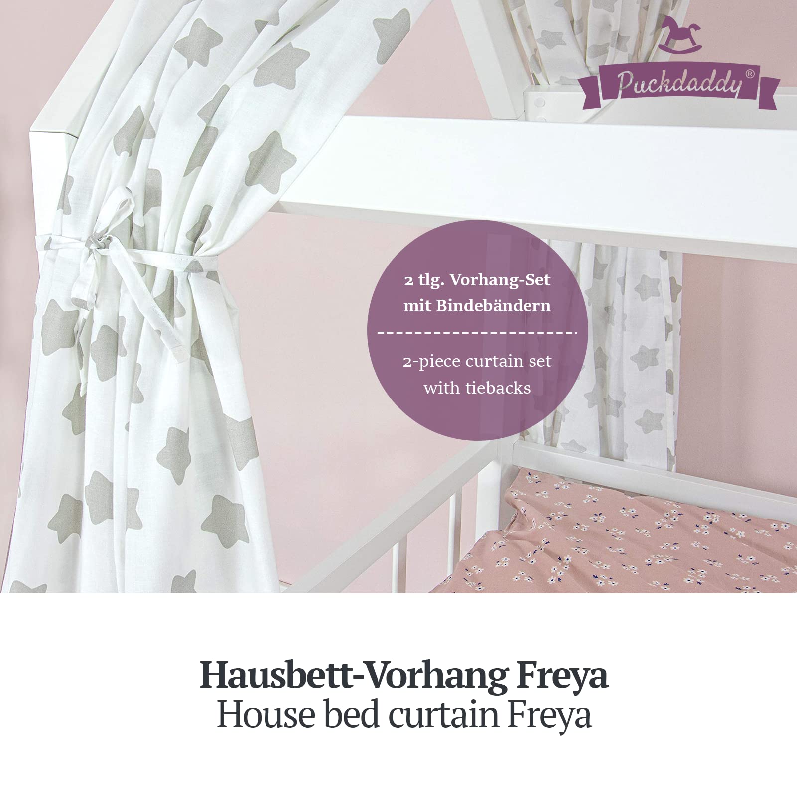 puckdaddy-hausbett-vorhang-freya-wei-sterne-design-2-teilig-100-baumwolle image 4