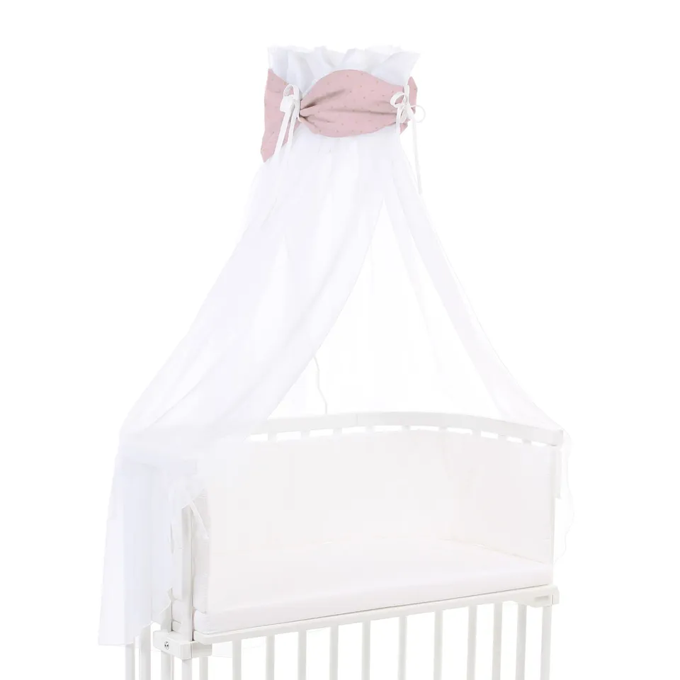babybay-himmel-organic-cotton-royal-mit-schleife-ros-glitzerpunkte-gold-passend- image 1