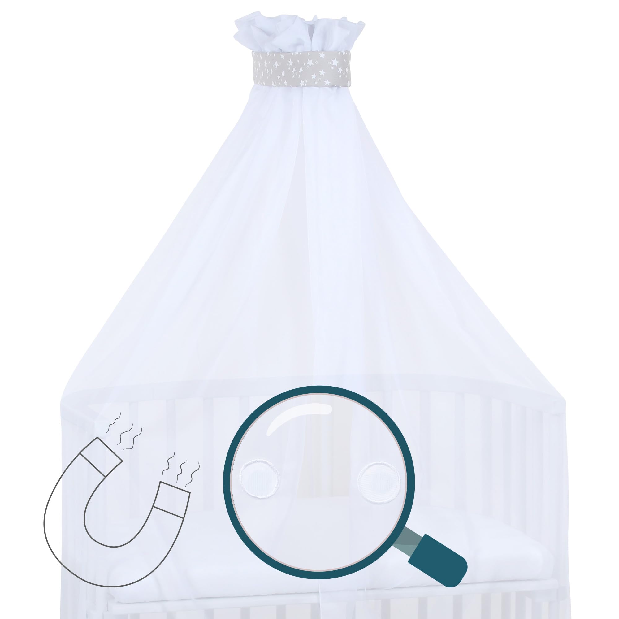 babybay-moskitoschutz-und-himmel-piqu-mit-band-perlgrau-sterne-wei-passend-f-r-a image 5