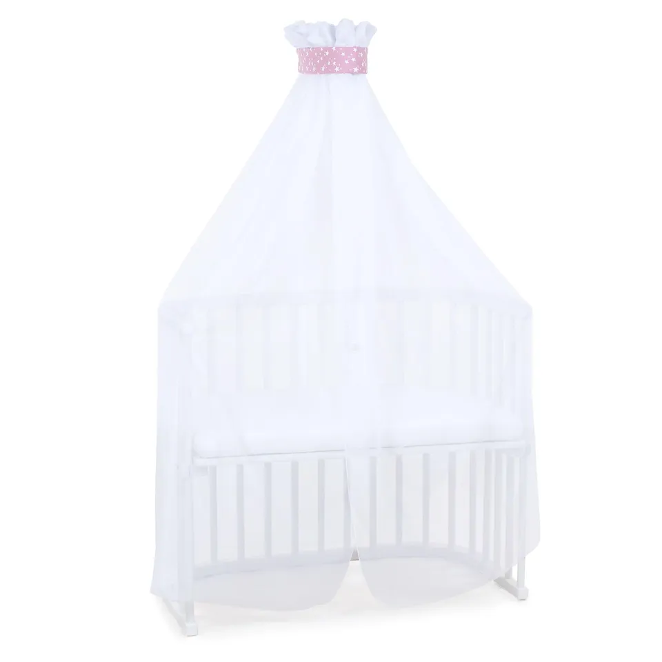 babybay-moskitoschutz-und-himmel-piqu-mit-band-beere-sterne-wei-passend-f-r-alle image 1