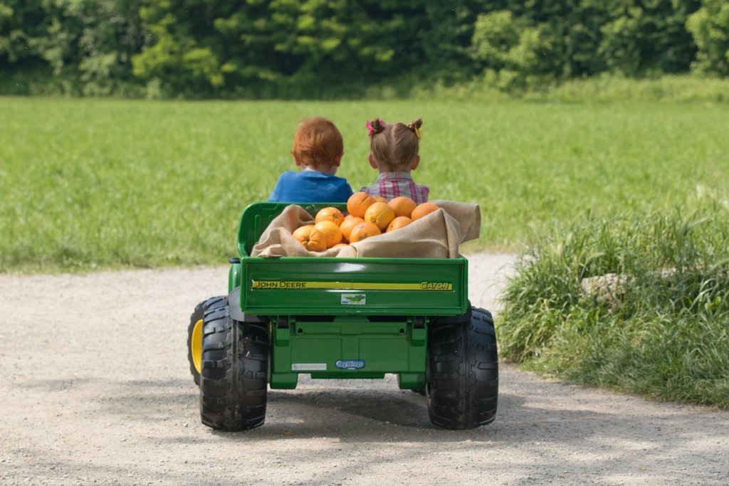 peg-perego-john-deere-gator-kinderfahrzeug-mit-12v-akku-f-r-2-kinder-gr-n-gelb image 2