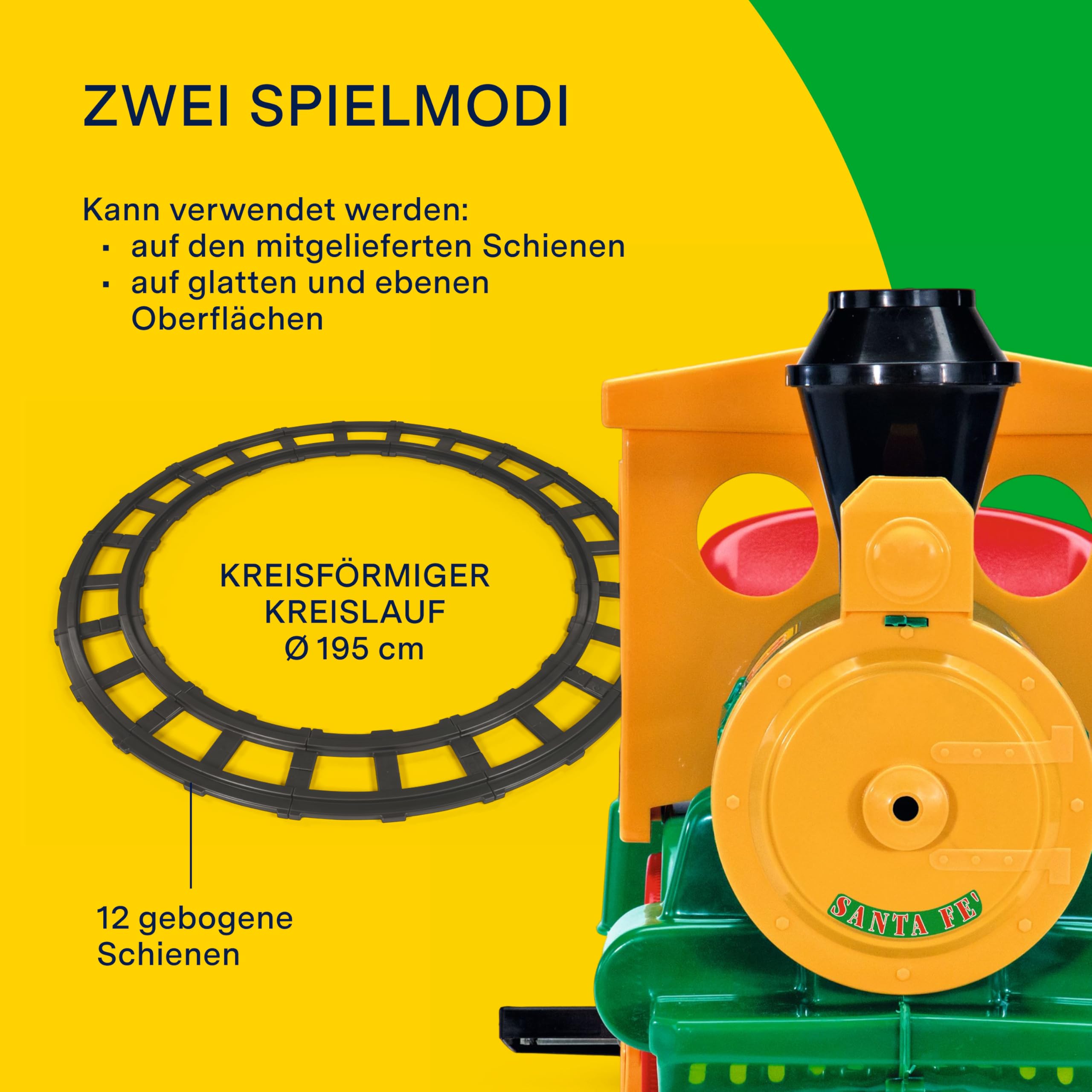 peg-perego-santa-f-train-elektrischer-zug-zum-draufsetzen-ab-2-jahren-12-kurvens image 6