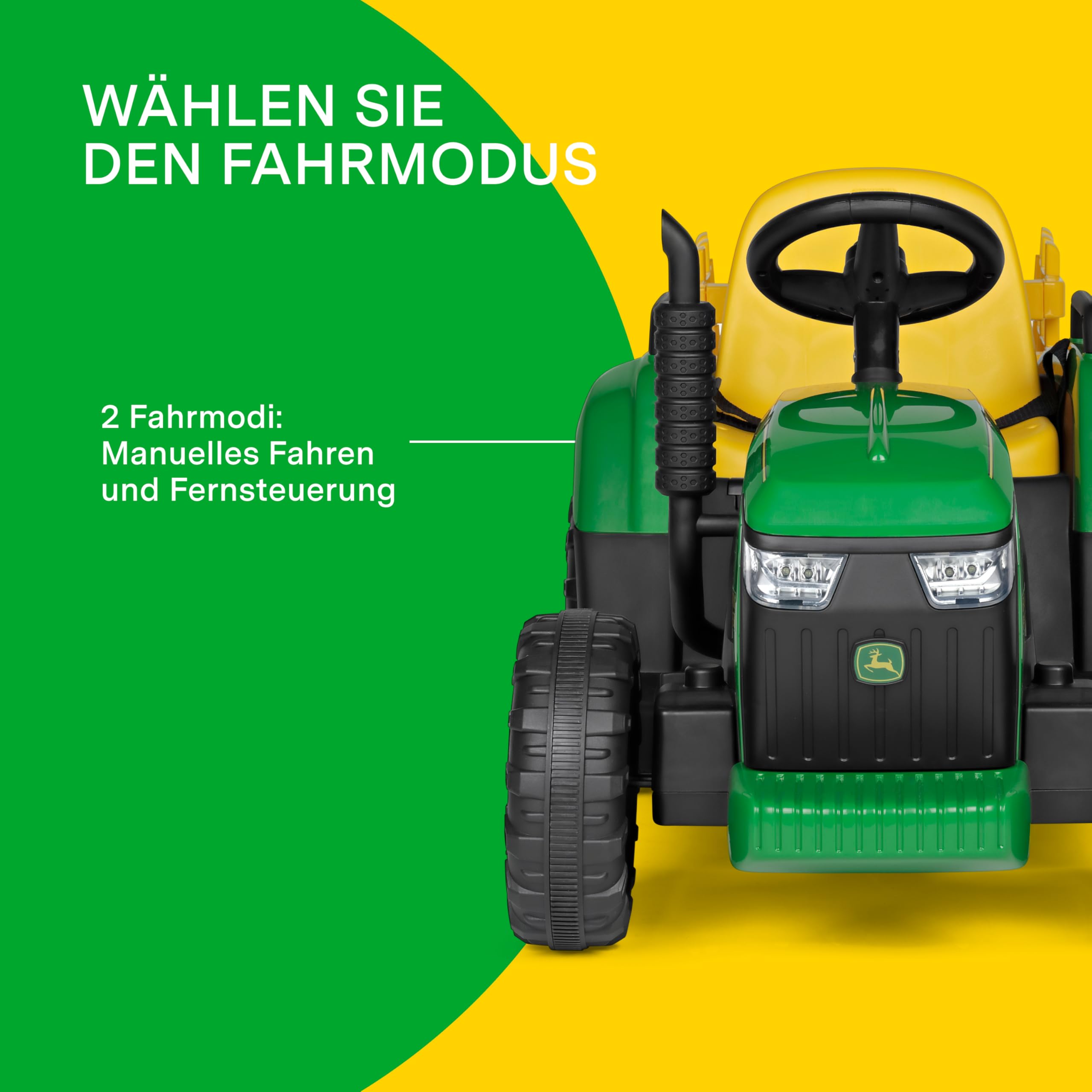 peg-perego-john-deere-farm-power-elektrotraktor-mit-funksteuerung-und-anh-nger-a image 5