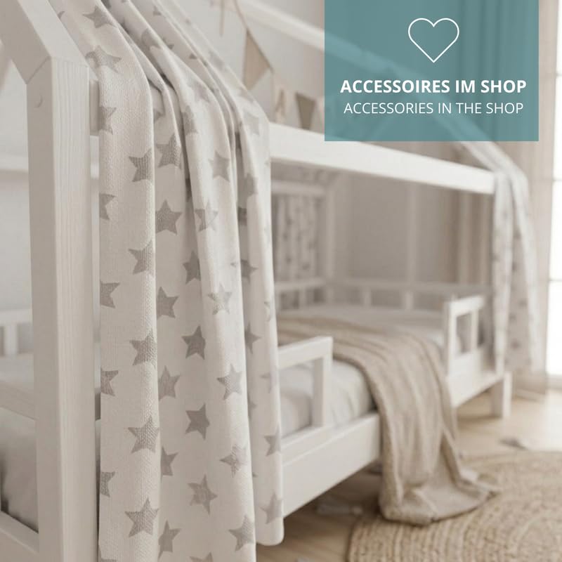 puckdaddy-hausbett-carlotta-kinderbett-wei-rausfallschutz-lattenrost-90x200-cm image 7