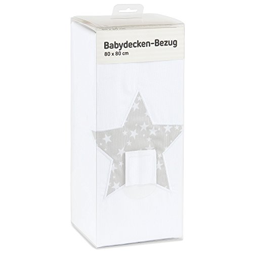 babybay-bezug-babydecke-80x80-cm-wei-mit-stern-applikation-perlgrau image 7