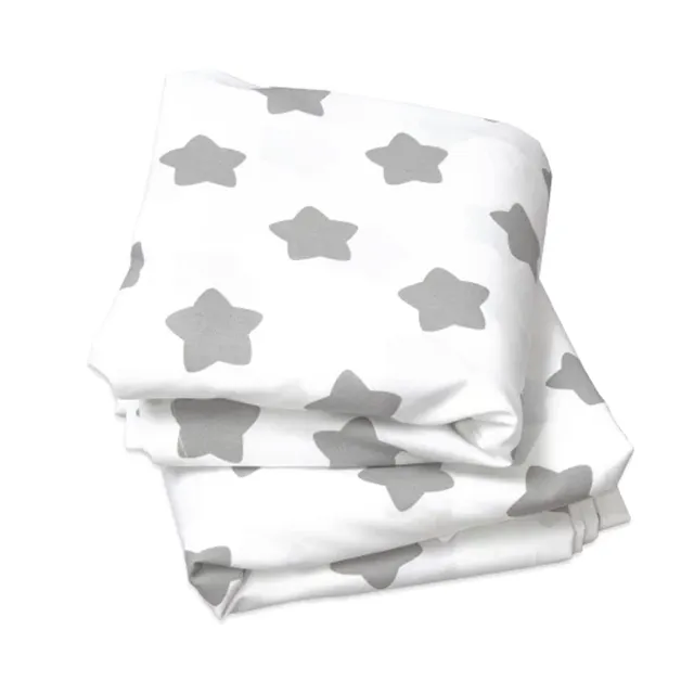 puckdaddy-hausbett-vorhang-freya-wei-sterne-design-2-teilig-100-baumwolle image 1