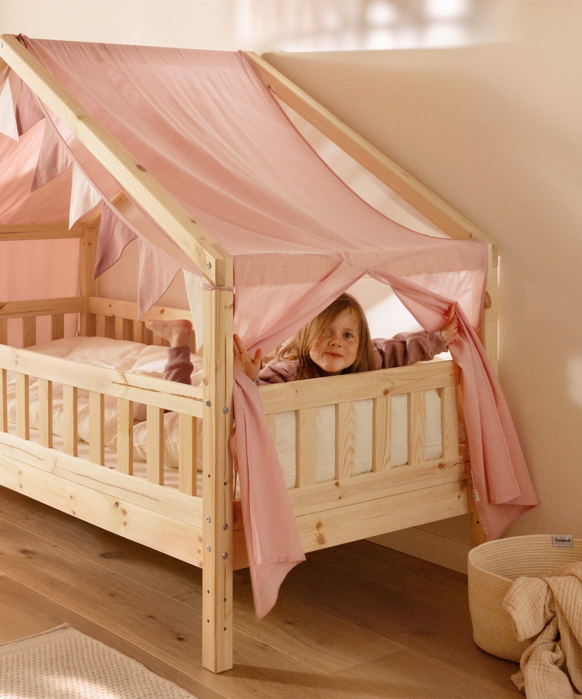 ehrenkind-betthimmel-set-f-r-panorama-hausbett-lille-aus-bio-baumwolle-mit-wimpe image 8