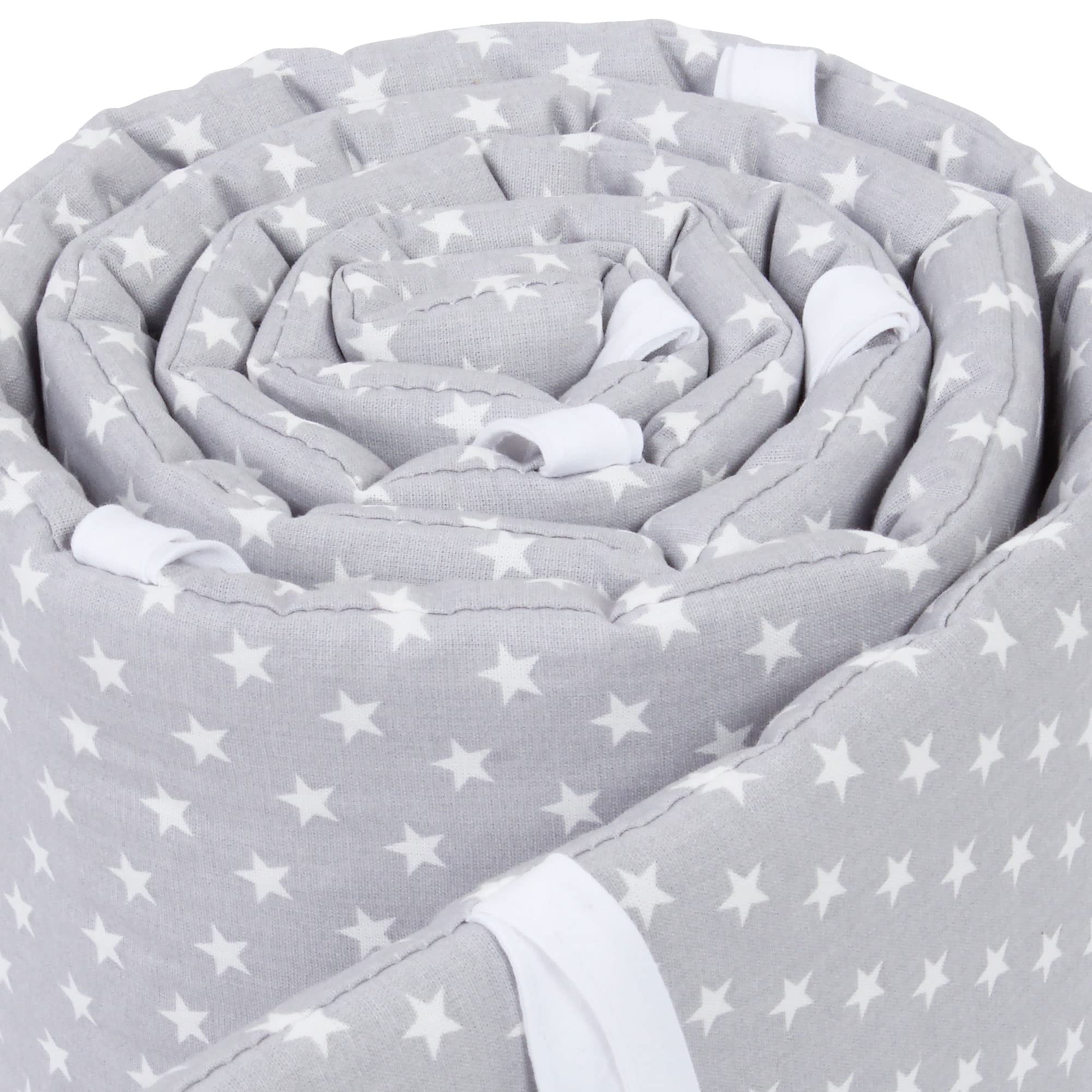 babybay-nestchen-mesh-f-r-modell-original-lichtgrau-sterne-wei image 2
