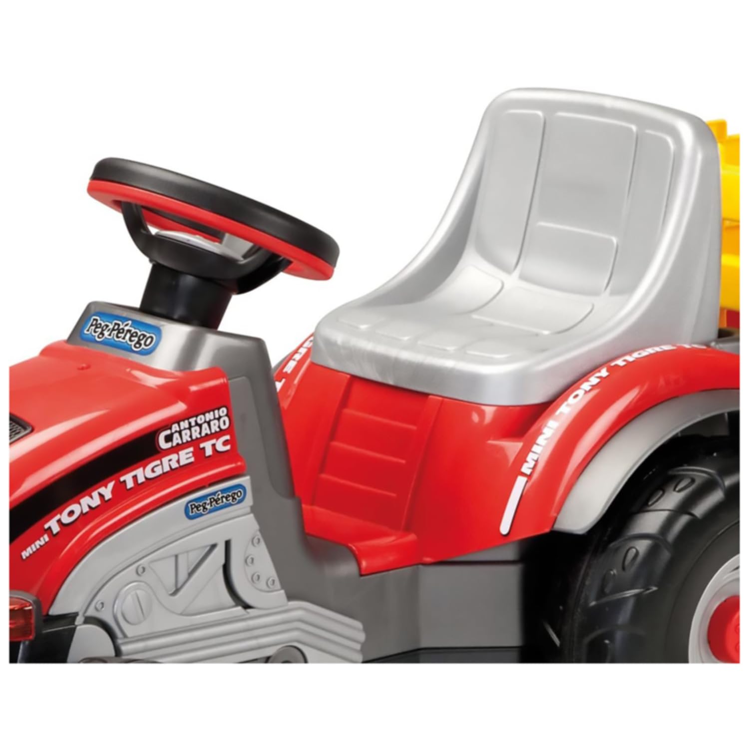 peg-perego-mini-traktor-mit-pedalen-f-r-kinder-ab-2-jahren-inklusive-anh-nger image 2