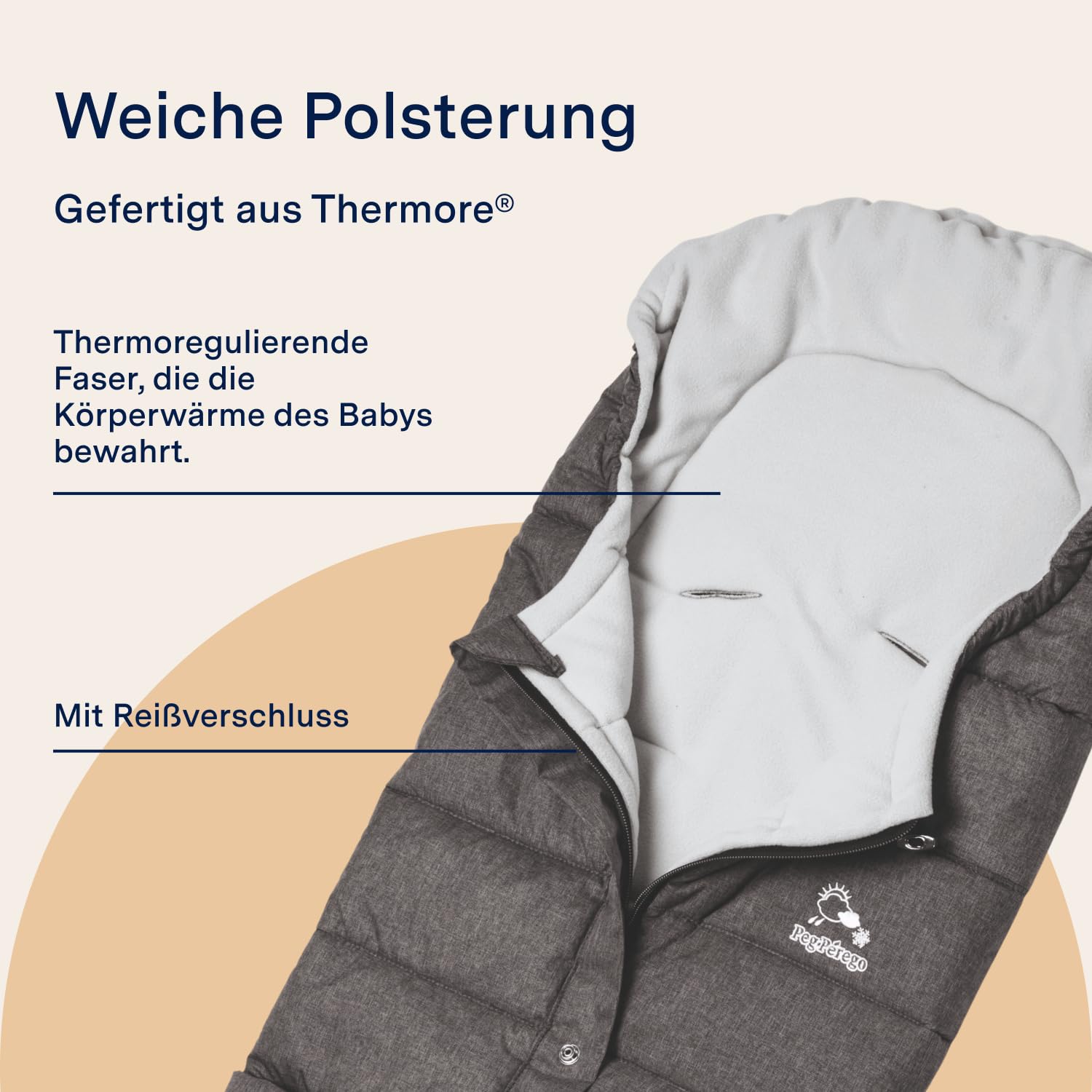 peg-perego-vario-fu-sack-universal-grau-3-fach-l-ngenverstellbar-auch-als-wickel image 3