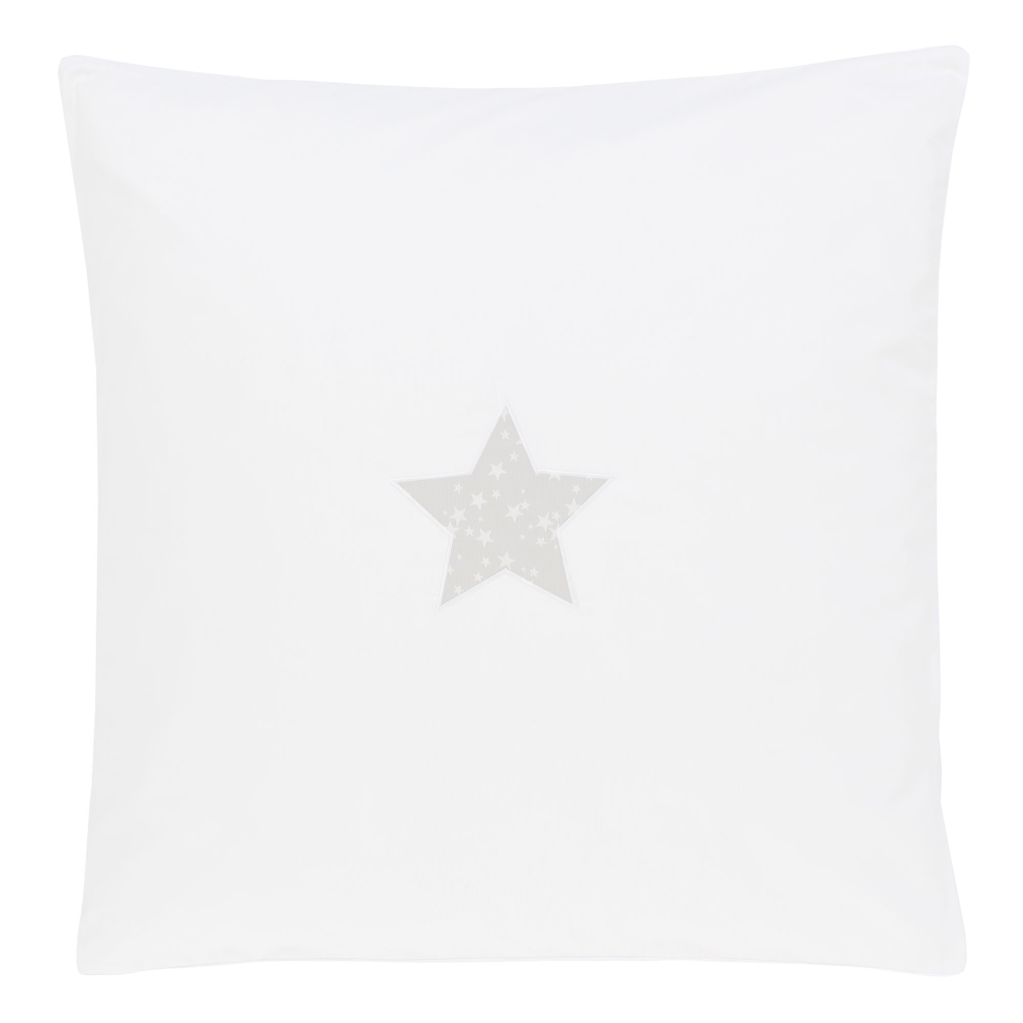 babybay-bezug-babydecke-80x80-cm-wei-mit-stern-applikation-perlgrau image 1
