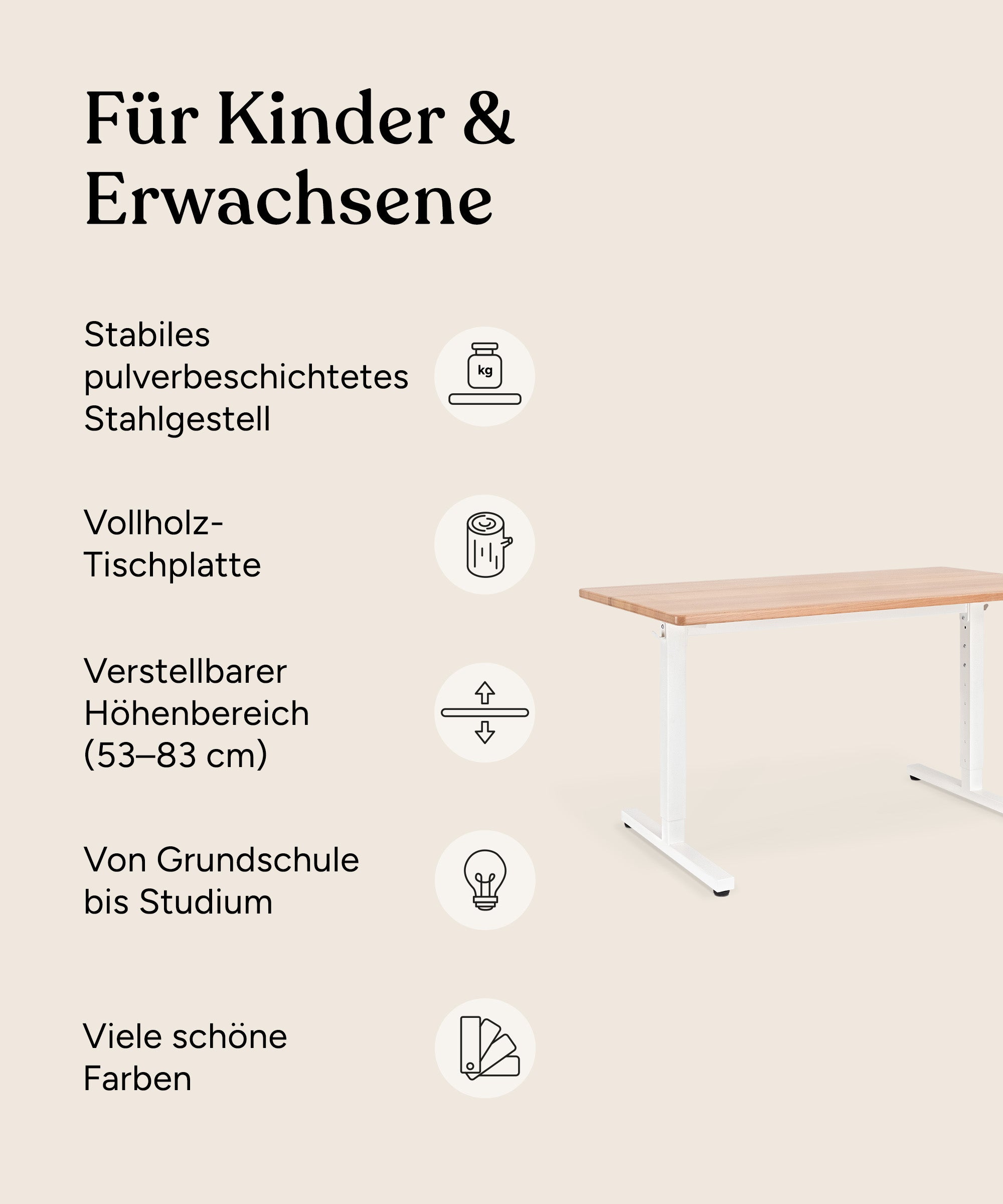 ehrenkind-schreibtisch-linia-buche-h-henverstellbar-55-85-cm-mit-stahlgestell image 3