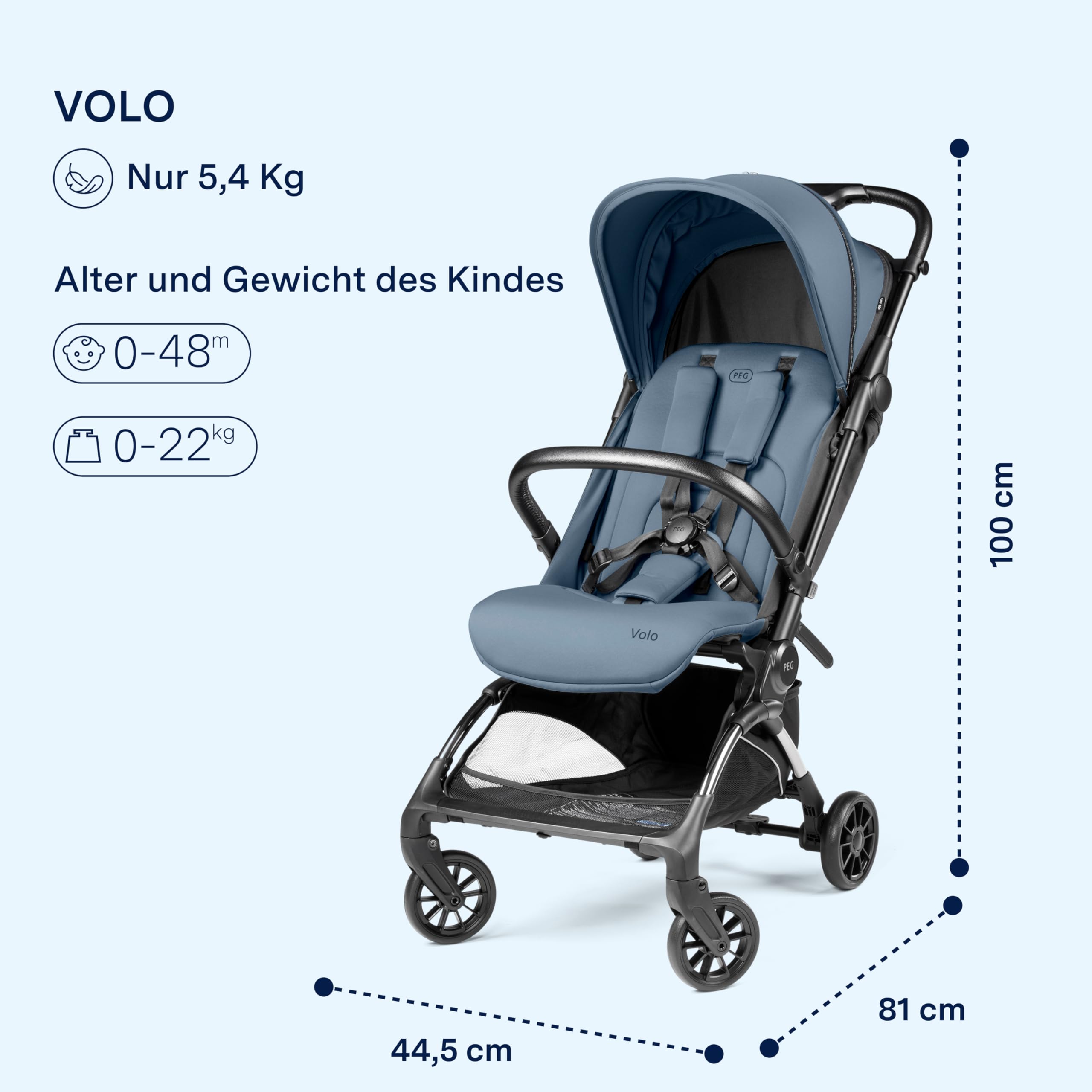 peg-perego-volo-buggy-leichter-reisebuggy-handgep-ckgr-e-ab-geburt-bis-22-kg-blu image 2