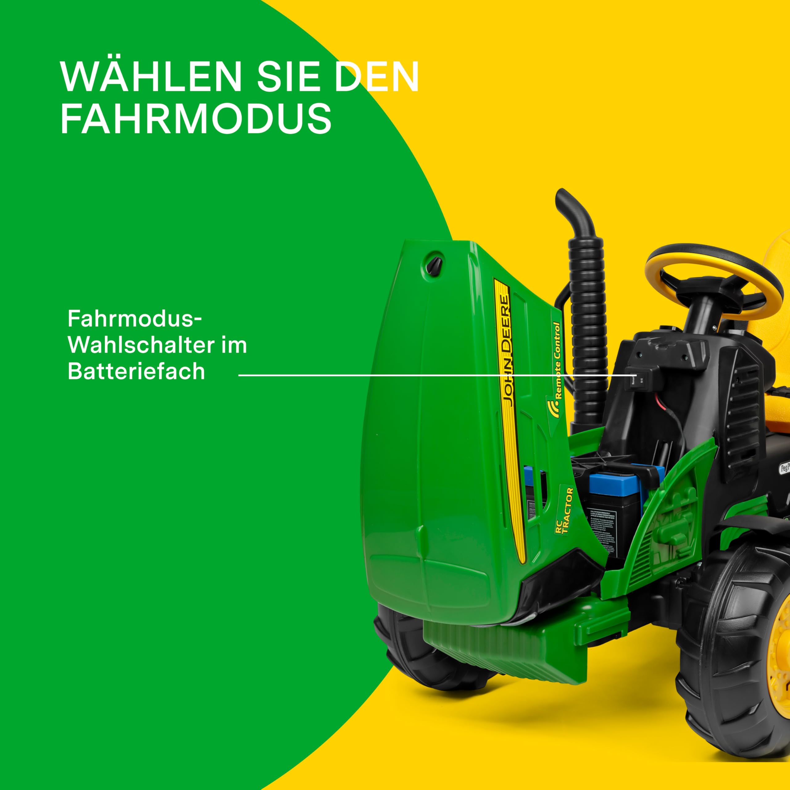 peg-perego-john-deere-rc-traktor-elektrischer-aufsitz-traktor-mit-fernsteuerung- image 4